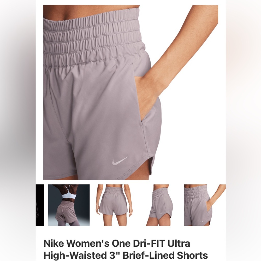 Nike Women's High-Waisted Gray Shorts